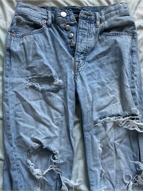 Aeropostale Light Blue Distressed Boyfriend Jeans
